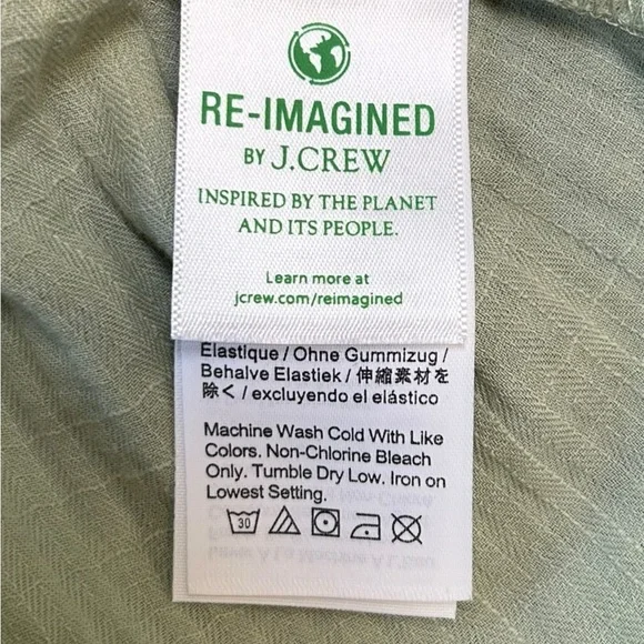 J.Crew Garden Soft Gauze Cotton Light Safe Green Button Sleeveless Top Sz Small - Picture 4 of 6